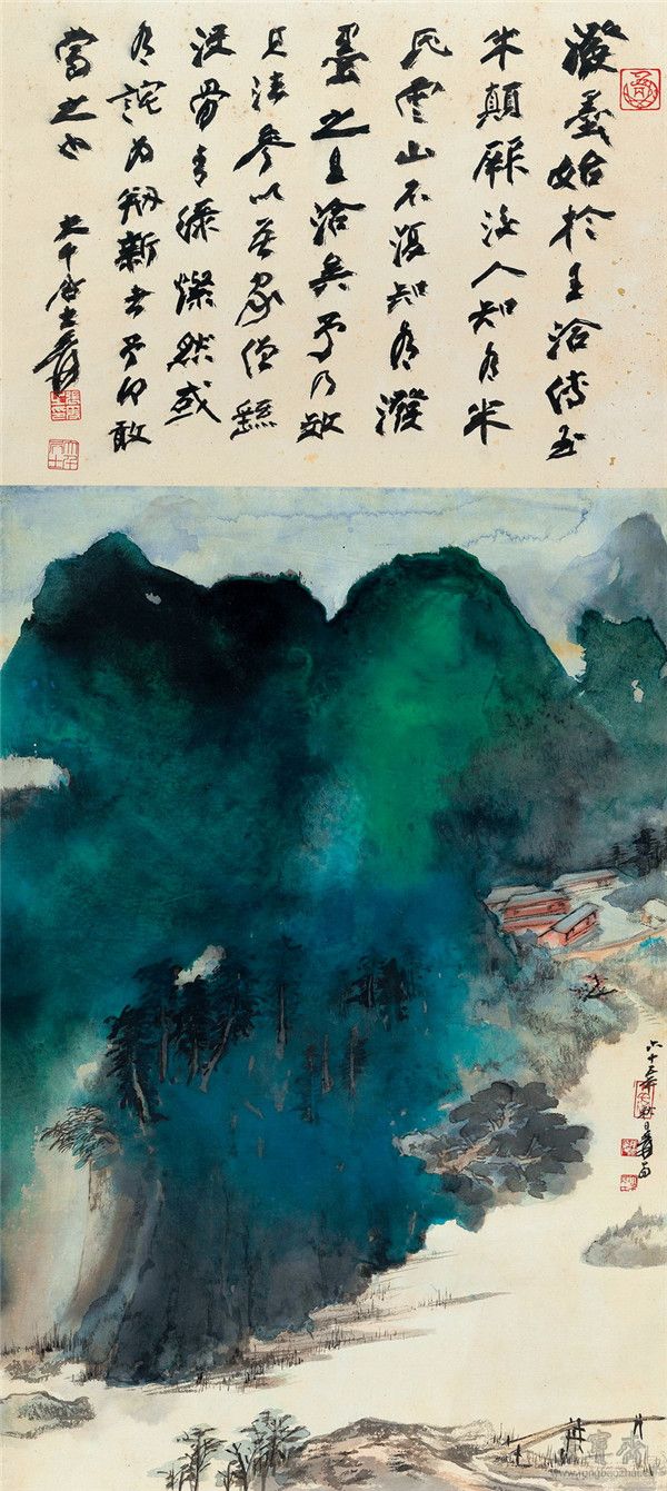 張大千? 江上春山遠